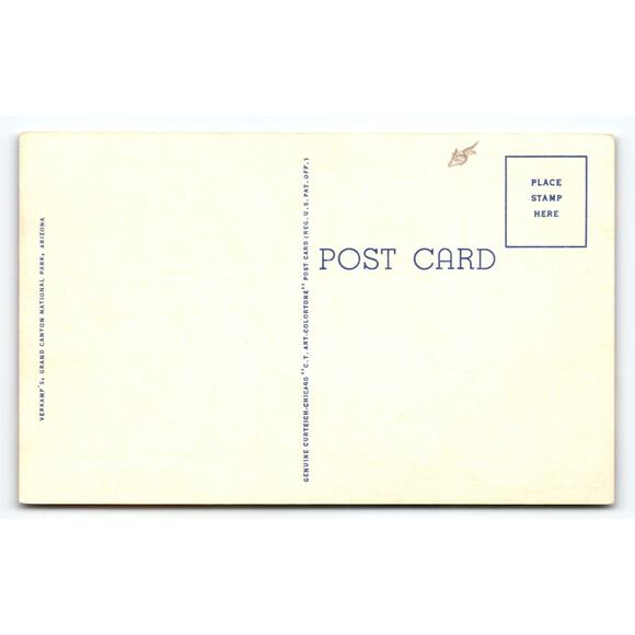 1940s Greetings From Grand Canyon Arizona Large Letter Linen Postcard Curt Teich - Picture 2 of 2